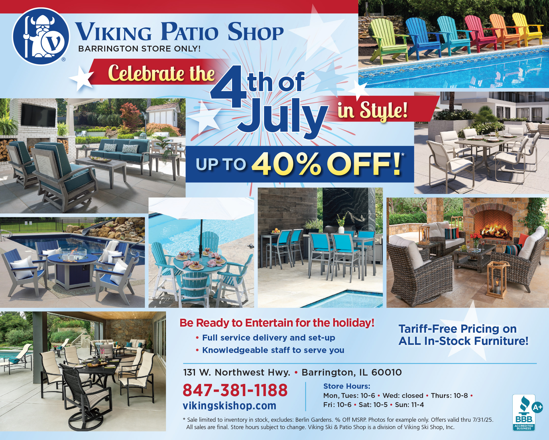 Viking Patio Shop - 4th of July ad